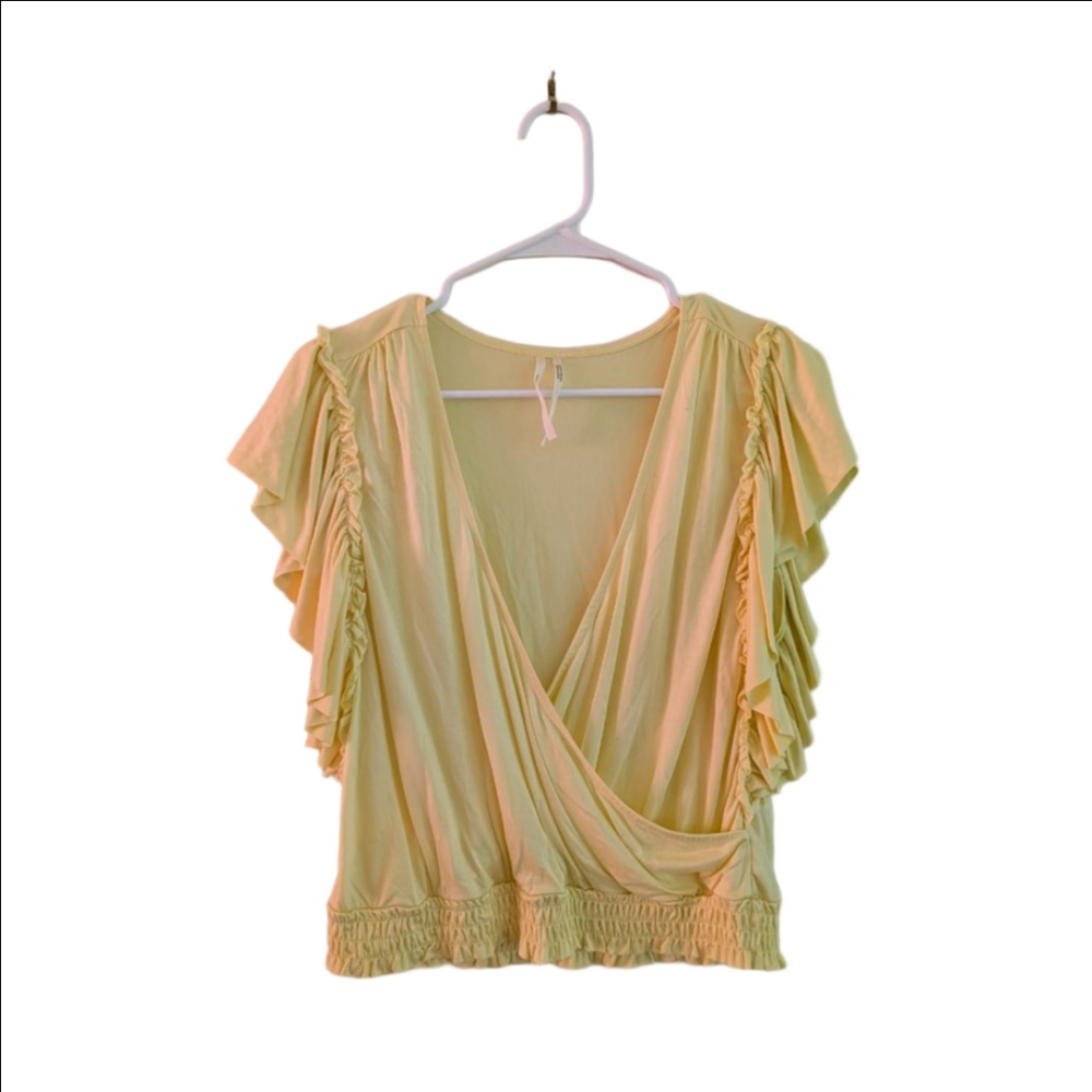 Women's Anthropologie Yellow Blouse Size L - Picture 2 of 5